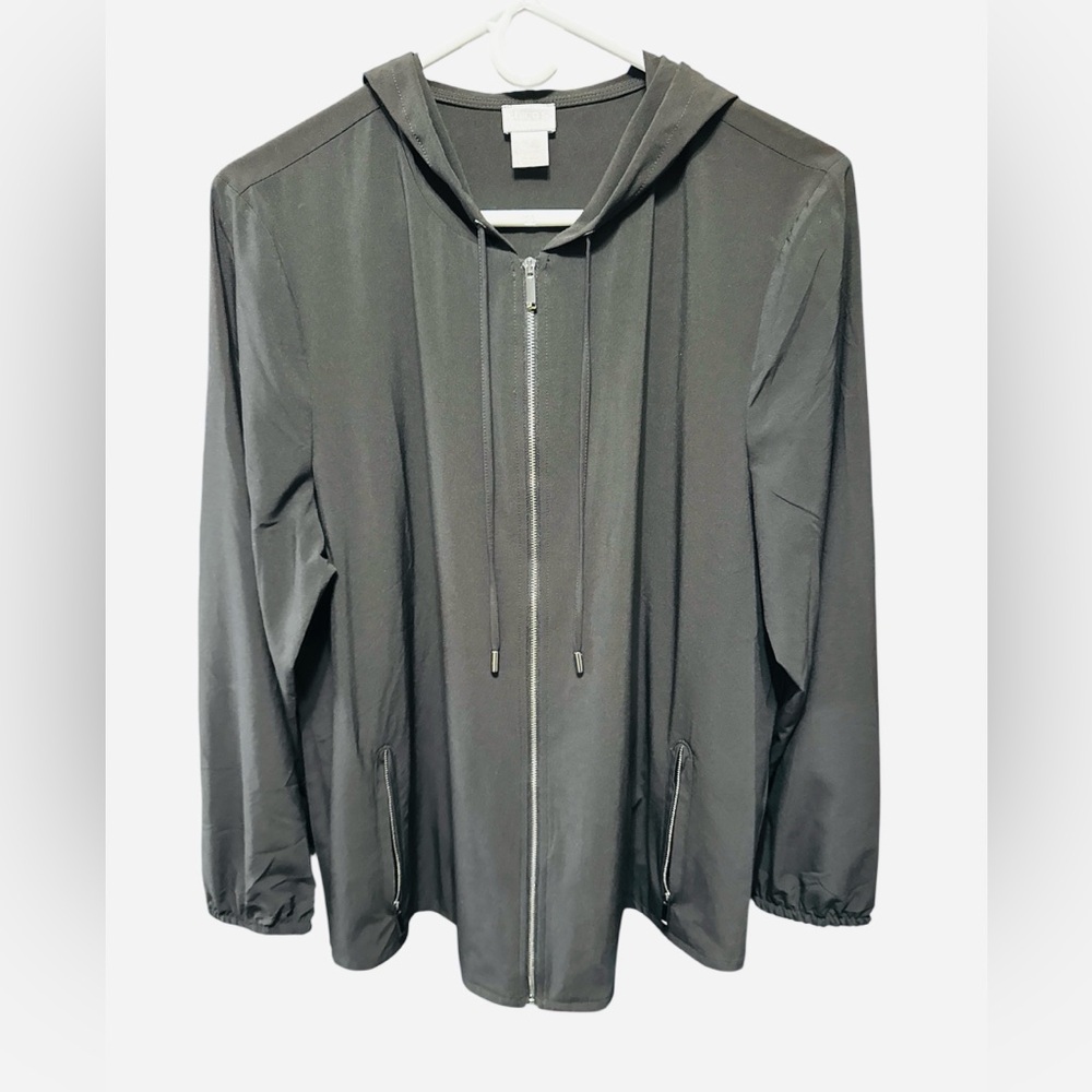 Women's Black Hooded Cape Jacket
